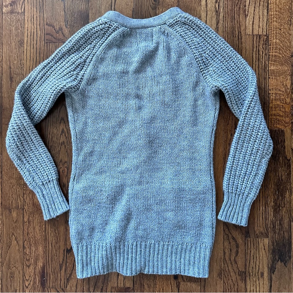 Between Me & You Wool Mix Gray Cardigan Small Button down - Picture 8 of 9